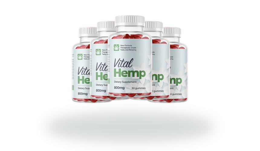 Five bottle Vital Hemp Gummies package
